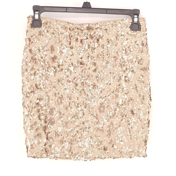 Lily White Dresses & Skirts - Lily White XS Champagne Gold Bodycon Sequin Skirt
